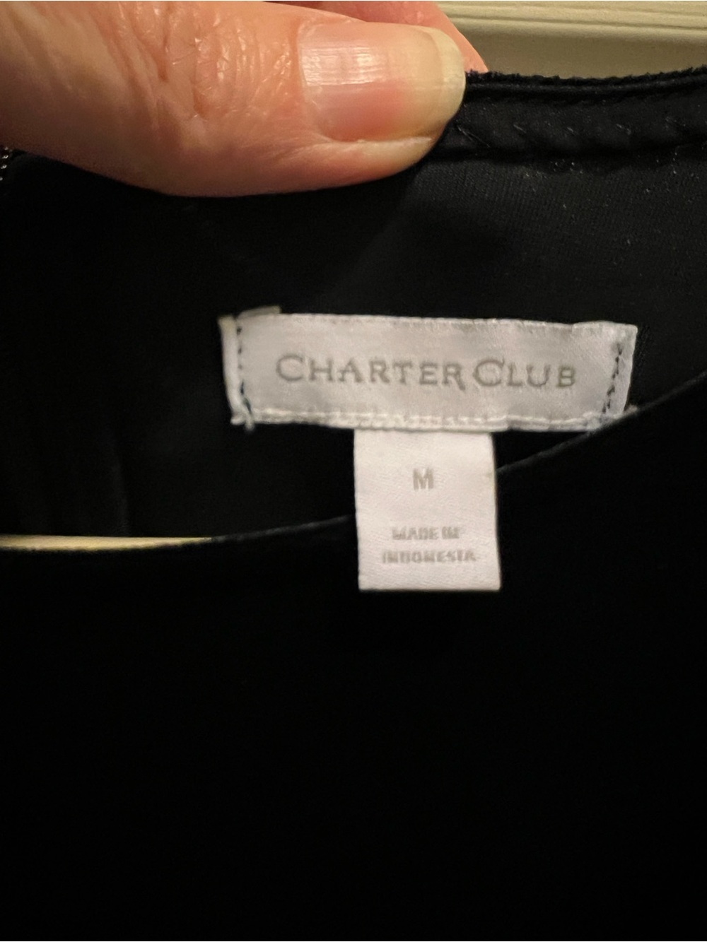 Charter Club Black Long Sleeve Women's Dress
